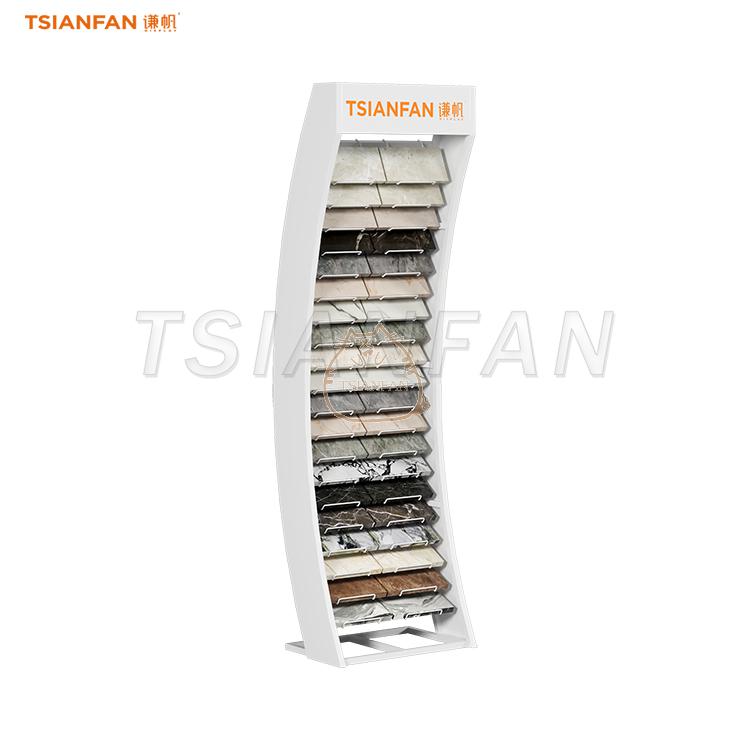 arcuate quartz stone display rack metal display rack for exhibition-SRL104