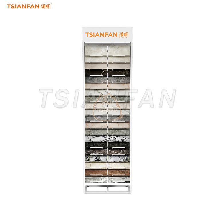 arcuate quartz stone display rack metal display rack for exhibition-SRL104