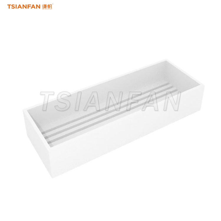 Wooden floor display box slotted wood floor display box
