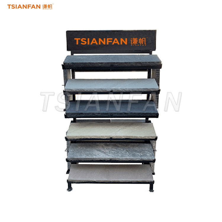 vertical natural stone display rack affordable display stand