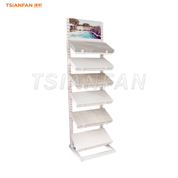 natural stone display stand flooring showroom design ideas