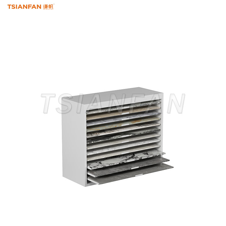 affordable quartz sample stone display cabinet-CC010