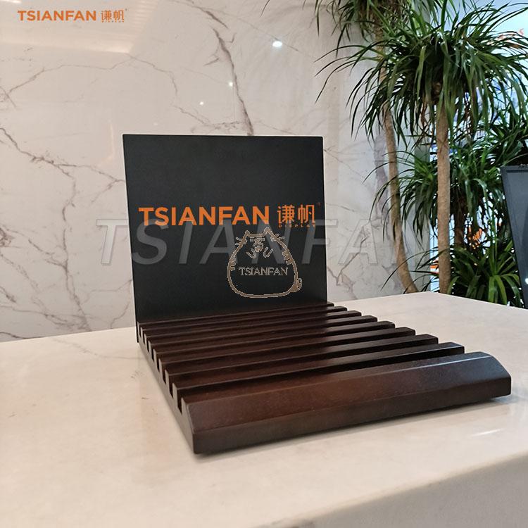 ceramic tiles countertop display rack wooden racks