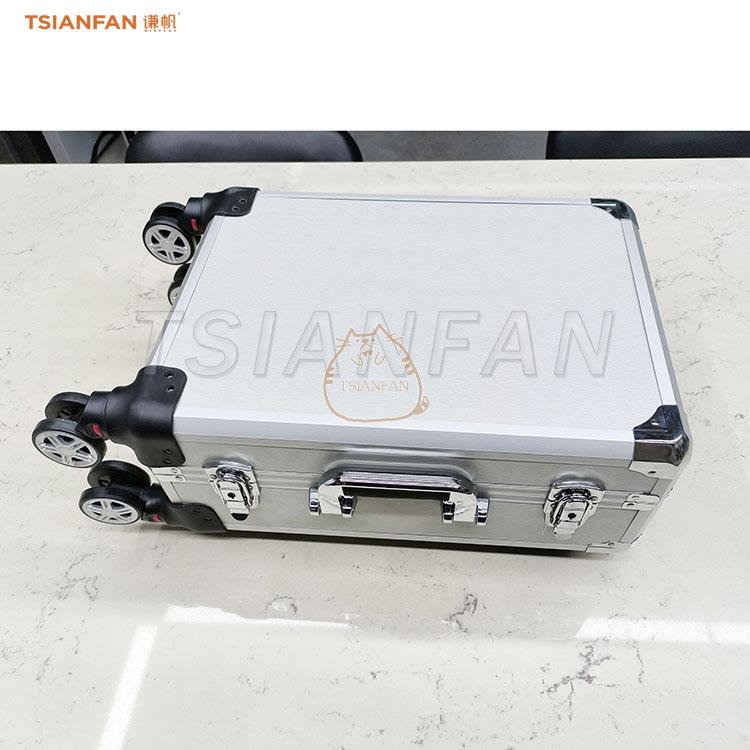 quartz sample stone aluminum suitcase