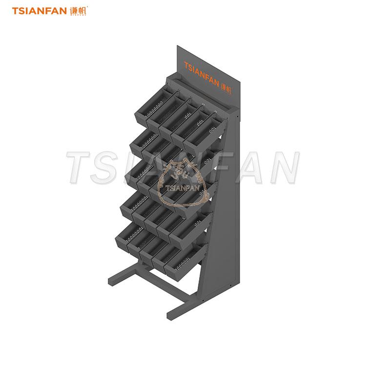 pebble stone display stand natural stone display rack-SE105