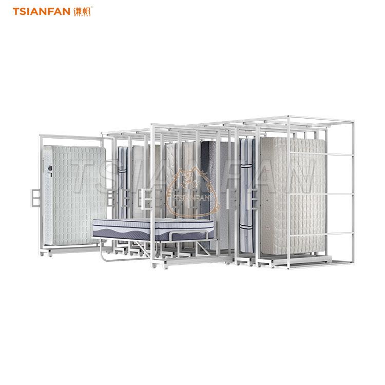 mattress sliding display stand mattress sample display rack