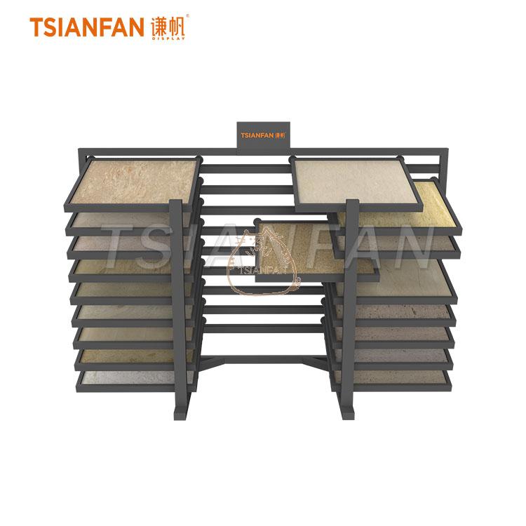 展厅用双层石材板材推拉展示架-CX2037