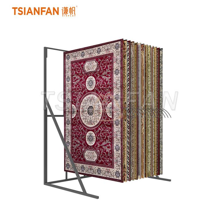 Freestanding Carpet Display Rack for Rug Showrooms-DF103