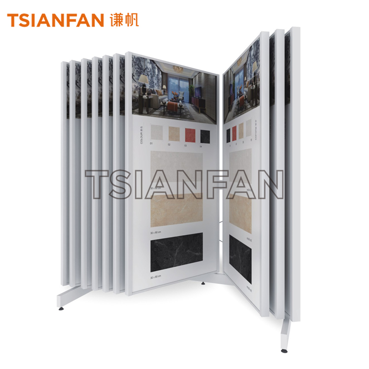 Counter Display Rack For Tile Sample,rotating Display,ceramic Tile Slot Display Rack CF906