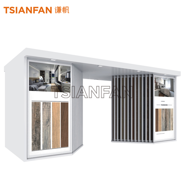 Wall Cabinet Tile Sliding Display Rack For Exhibition Hall Display CT912
