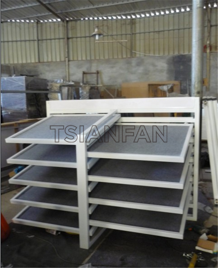 Reclining tile display rack CX001