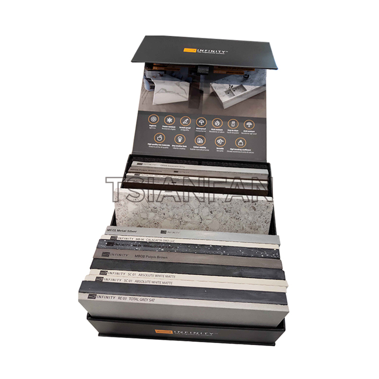 马赛克瓷砖盒PB901单片石材展示盒