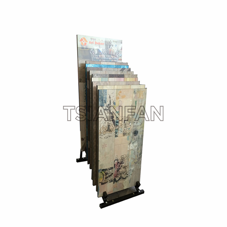 Simple wooden floor display rack WE1010