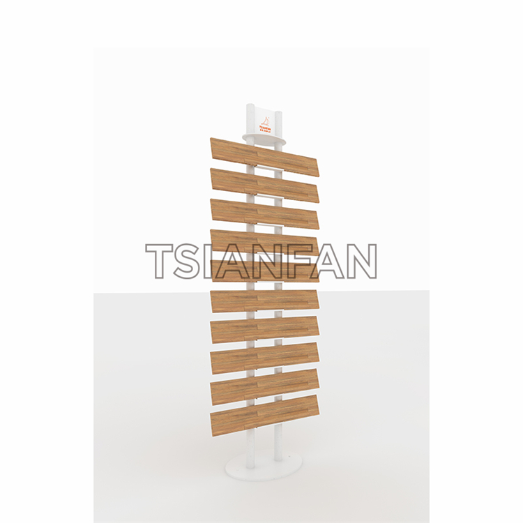 Simple wooden floor display rack WE1012