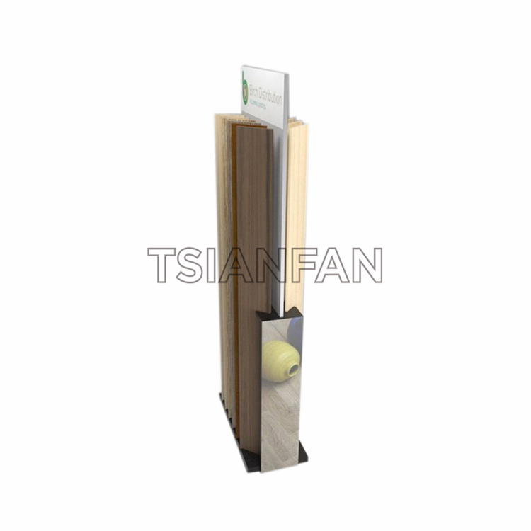 Simple wooden floor display rack WE1030
