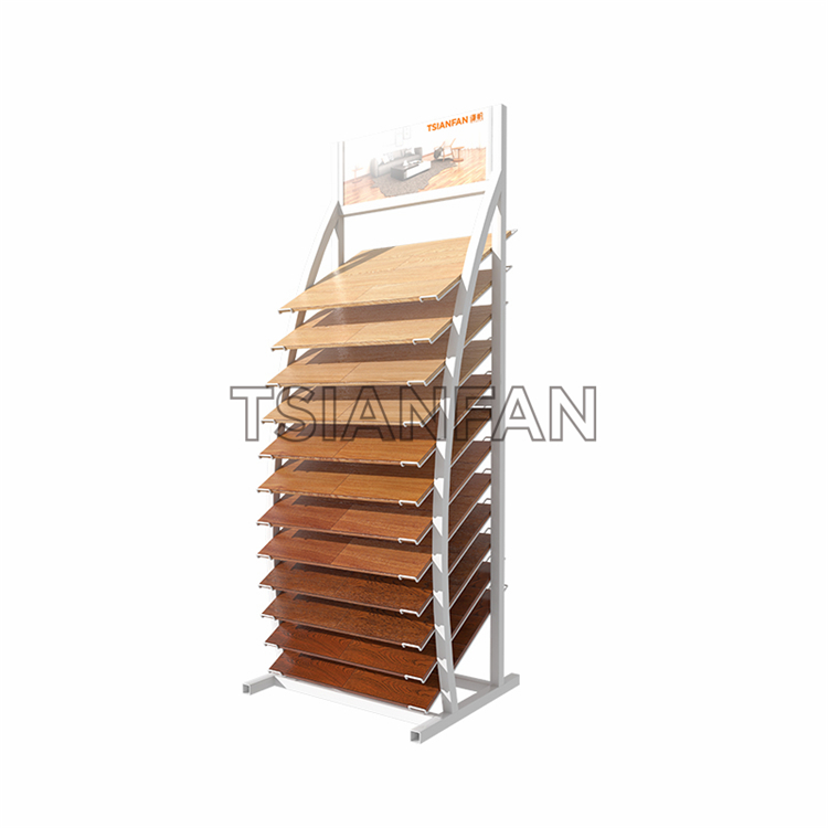 Simple wooden floor display rack WE1038