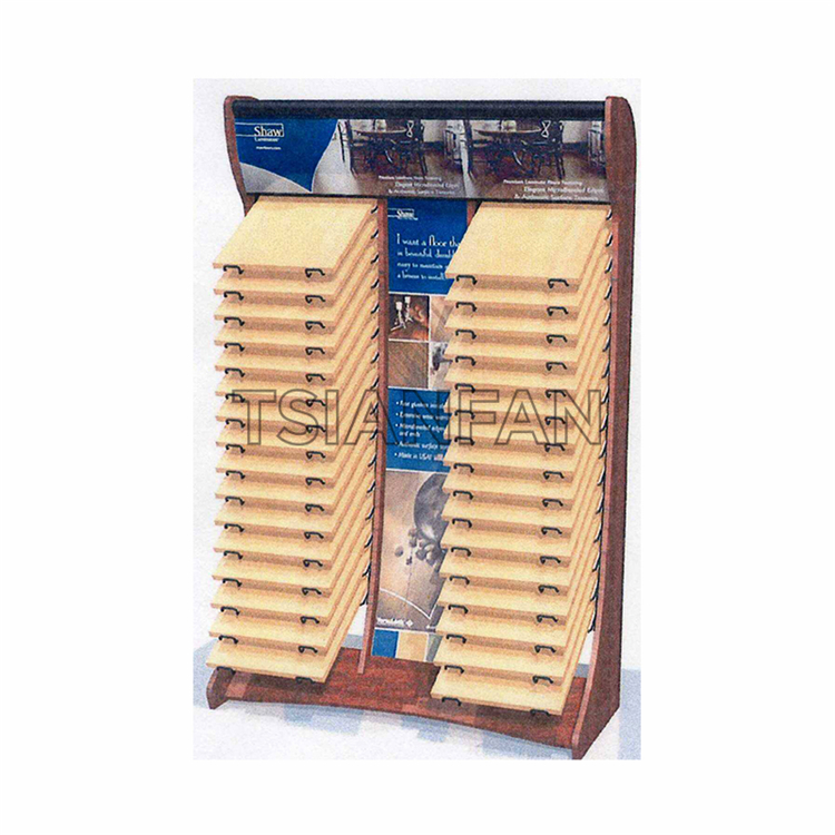 Simple wooden floor display rack WE1040