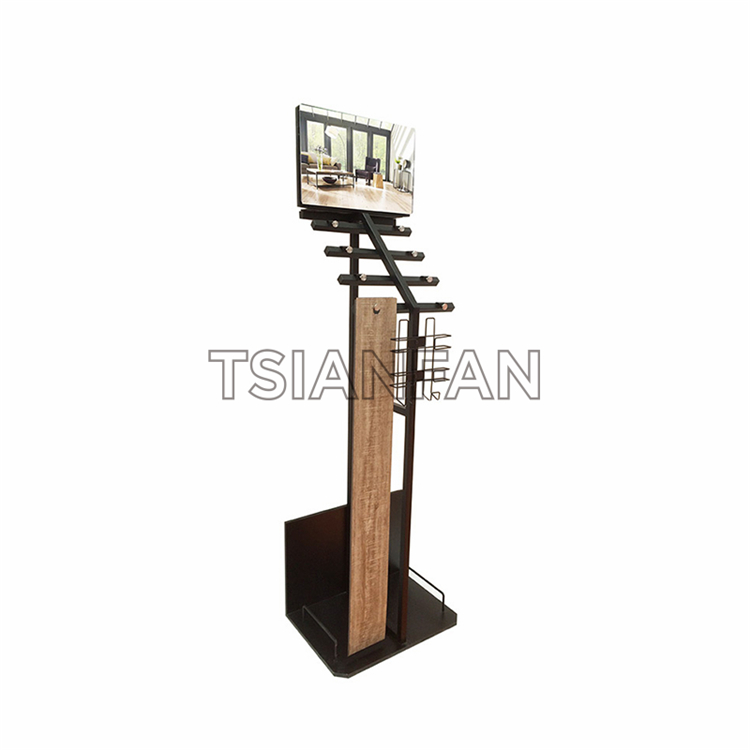 Simple wooden floor display rack WE1045