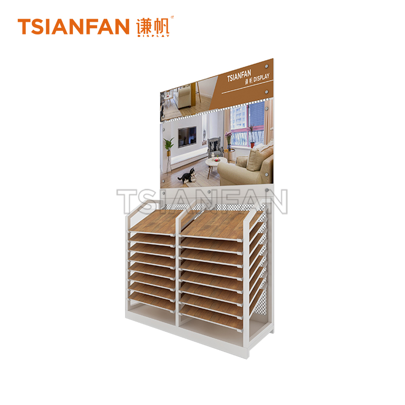 Simple wooden floor display rack WE510