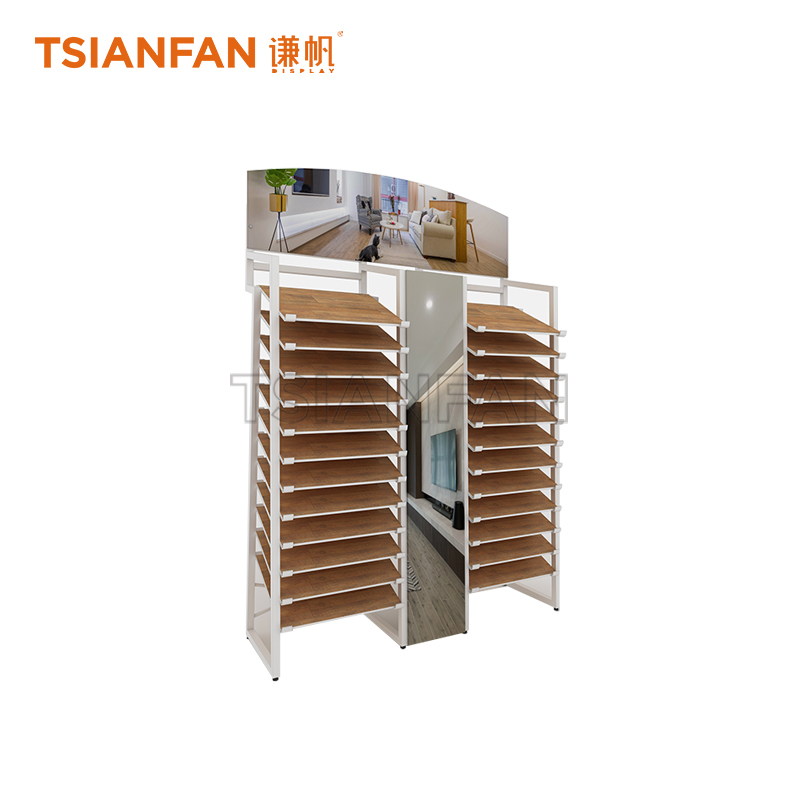 Simple wooden floor display rack WE512