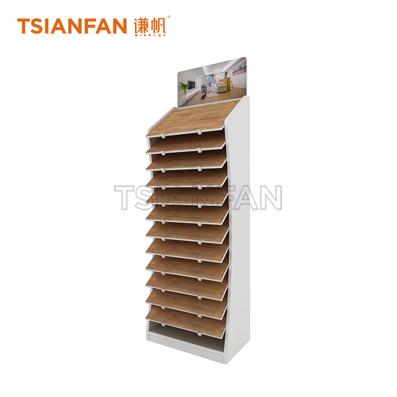 Simple wooden floor display rack WE523