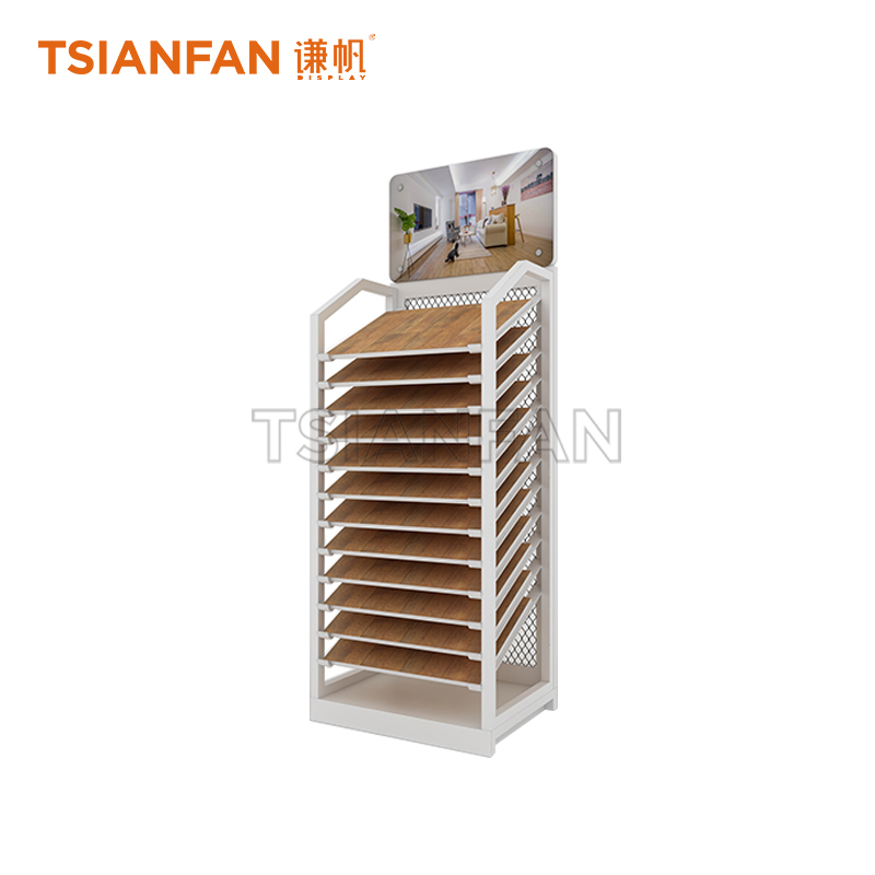 Simple wooden floor display rack WE525