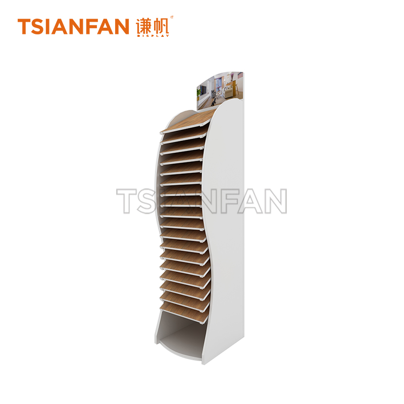 Simple wooden floor display rack WE529