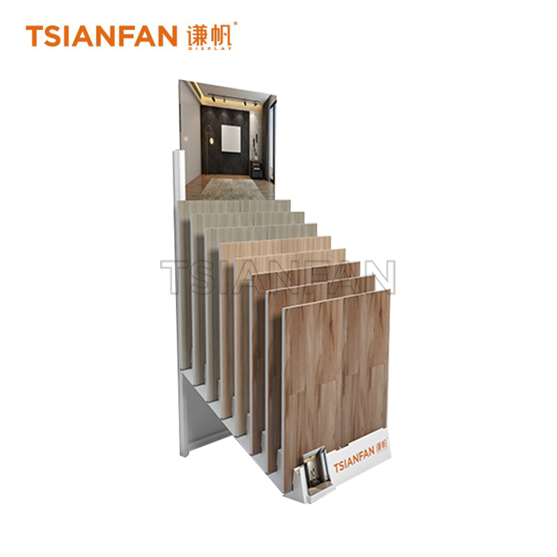 Simple wooden floor display rack WE532
