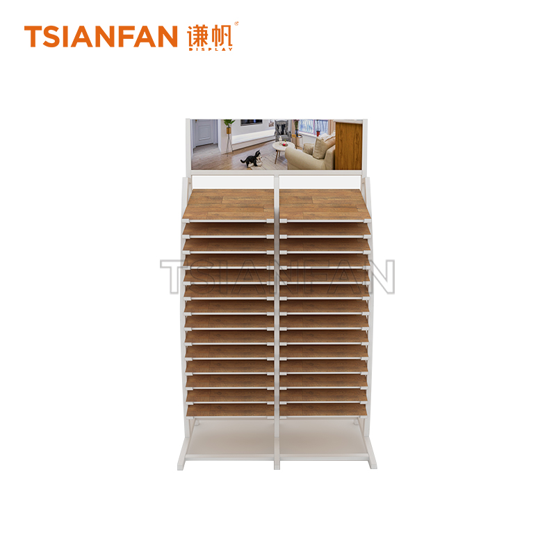 Simple wooden floor display rack WE539