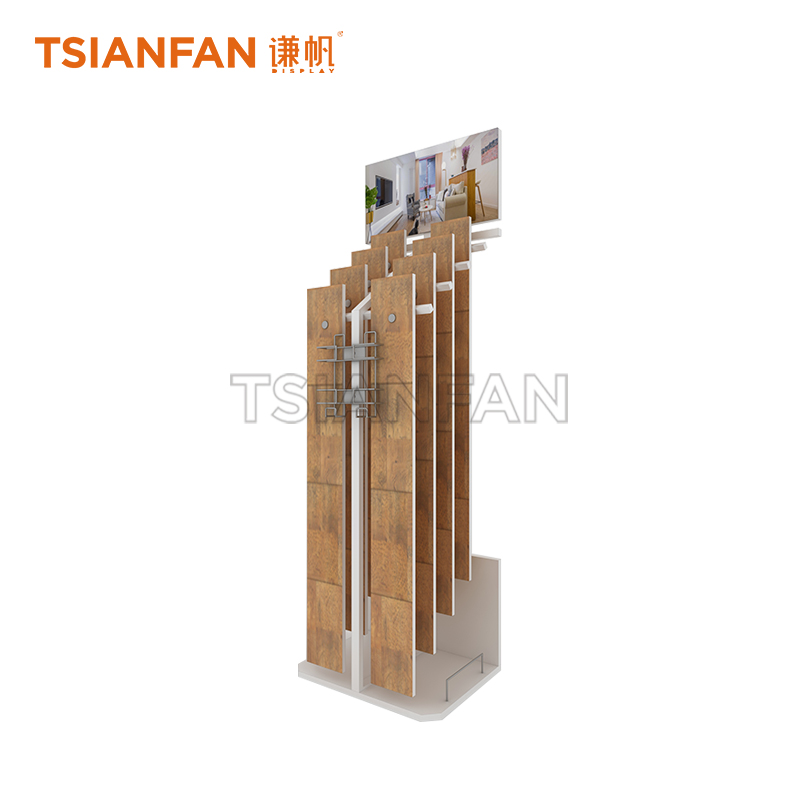 Simple wooden floor display rack WE546