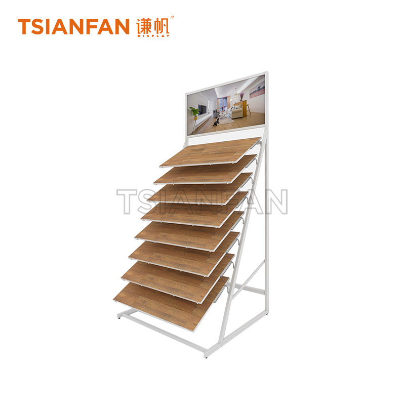 Simple wooden floor display rack WE557