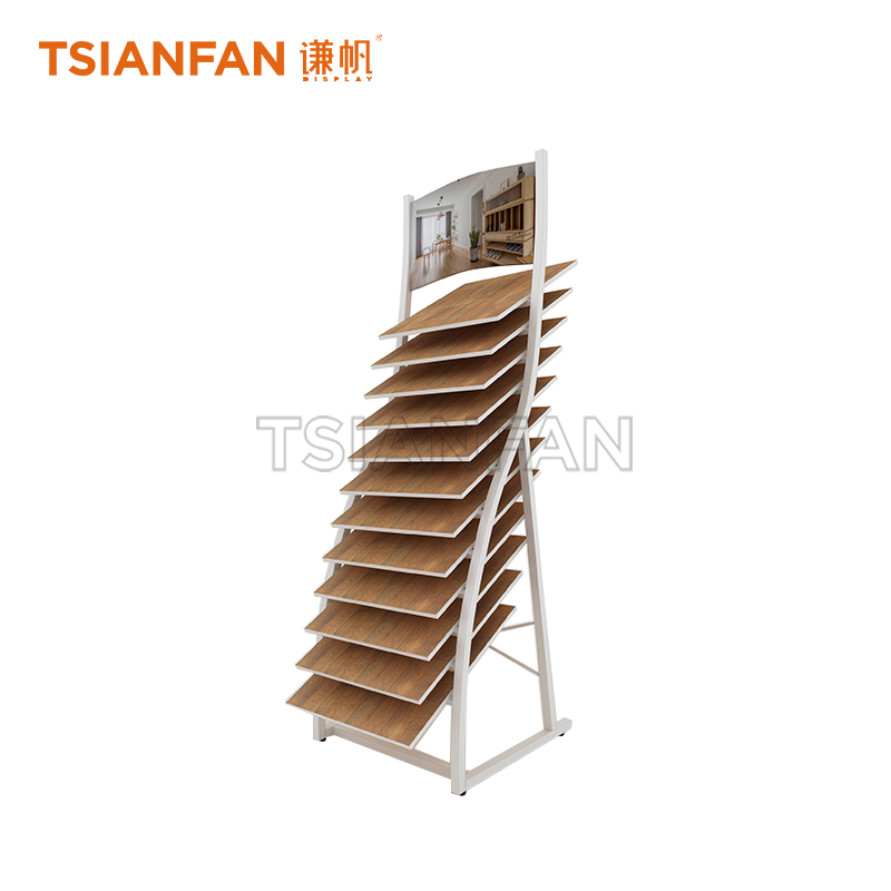 Simple wooden floor display rack WE558