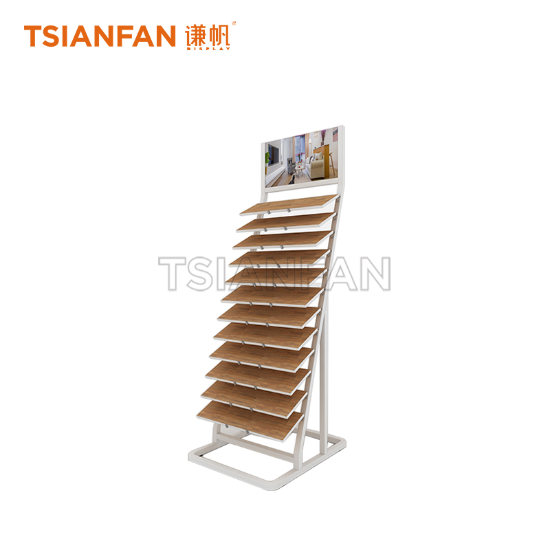 Simple wooden floor display rack WE560