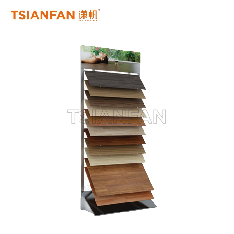 Simple wooden floor display rack WE596