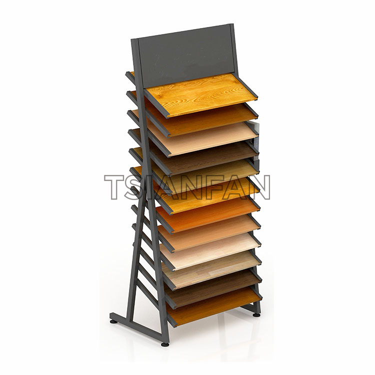 Simple wooden floor display rack WE601