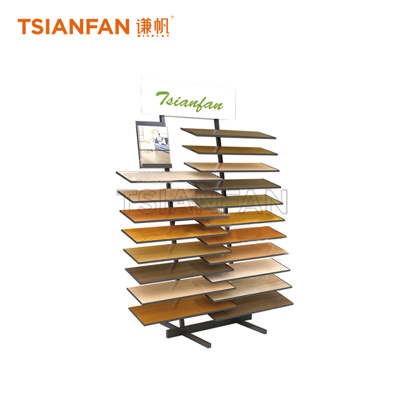 Simple wooden floor display rack WE607