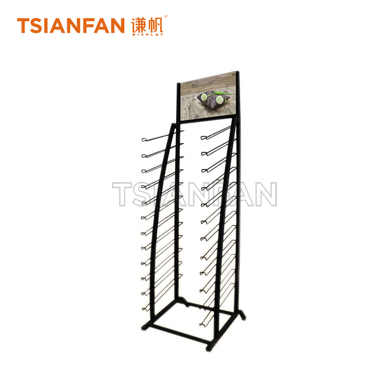 Simple wooden floor display rack WE610