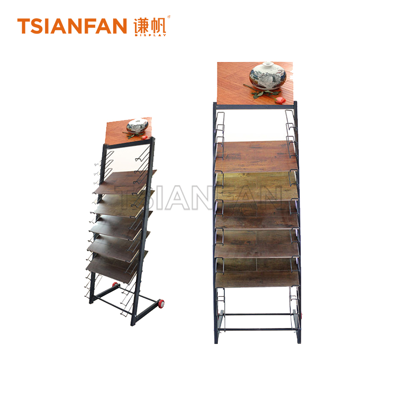 Simple wooden floor display rack WE612