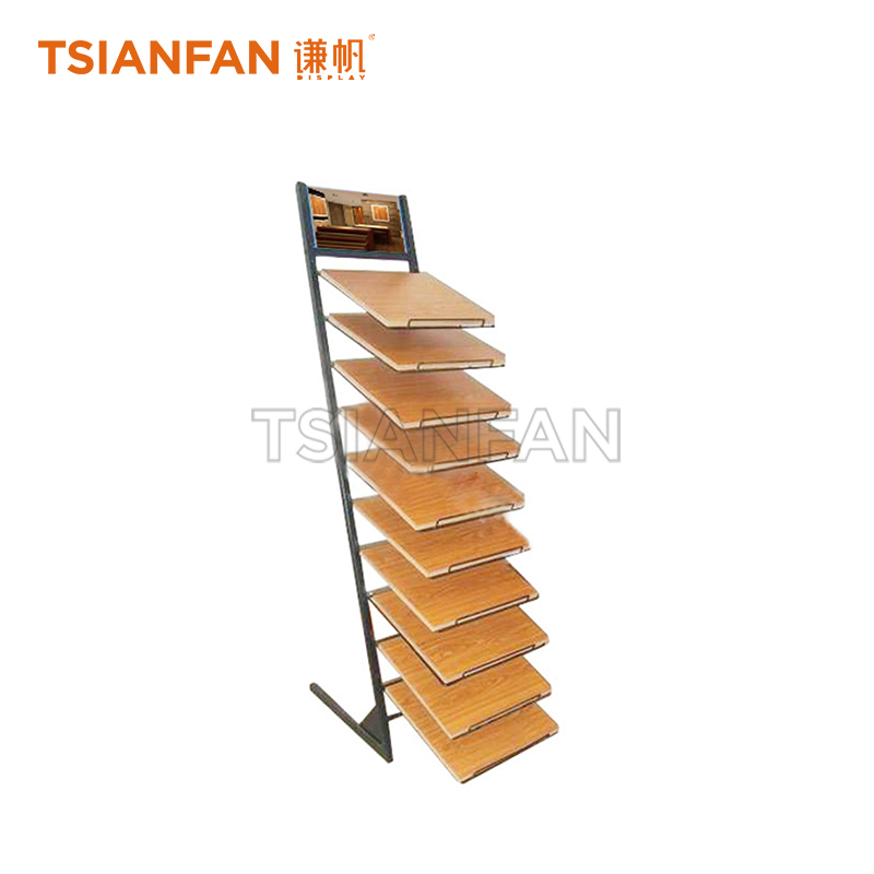Simple wooden floor display rack WE635