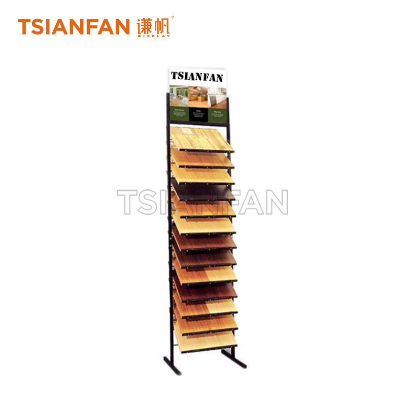 Simple wooden floor display rack WE636