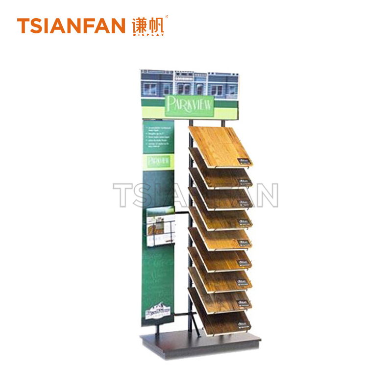 Simple wooden floor display rack WE640