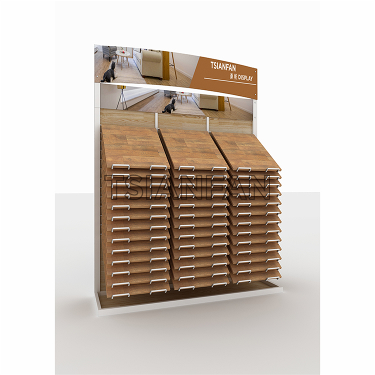 Simple wooden floor display rack WE801