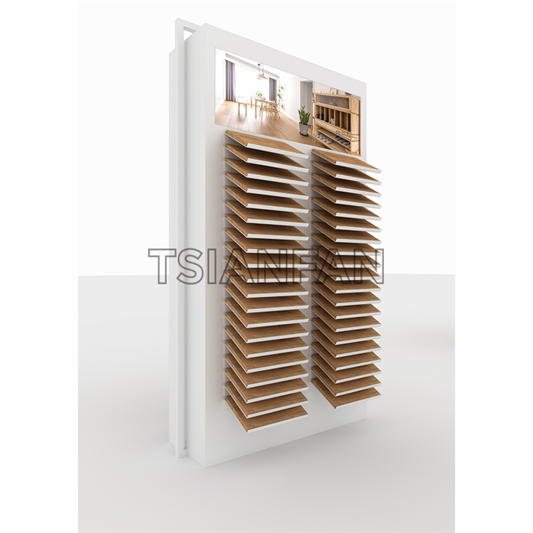 Simple wooden floor display rack WE804