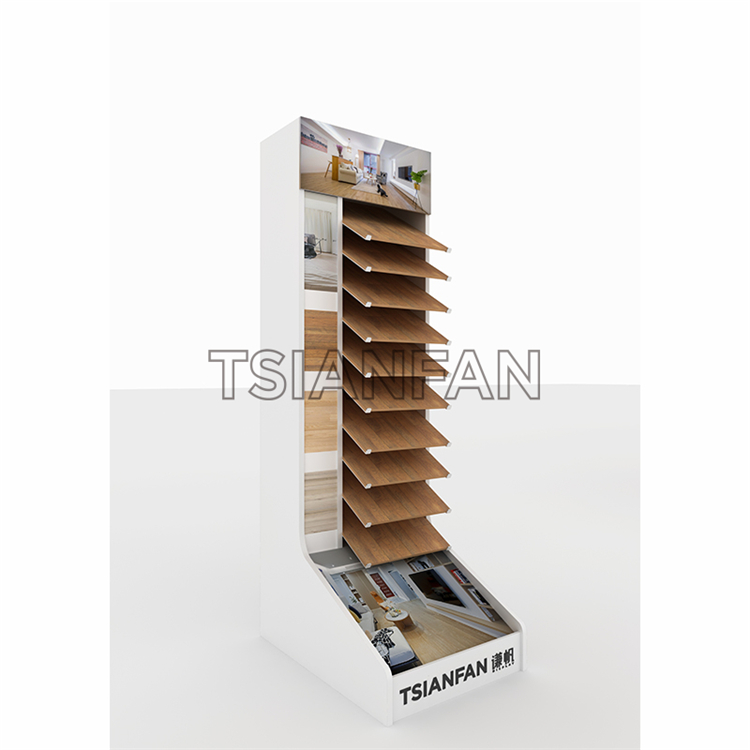 Simple wooden floor display rack WE807