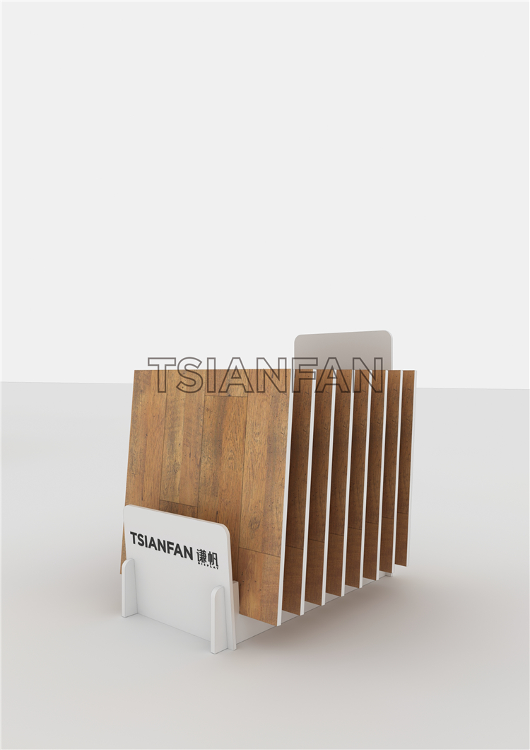 Simple wooden floor display rack WE809