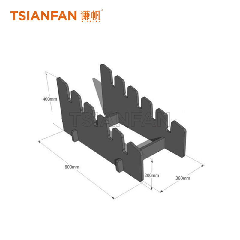 Simple wooden floor display rack WE916