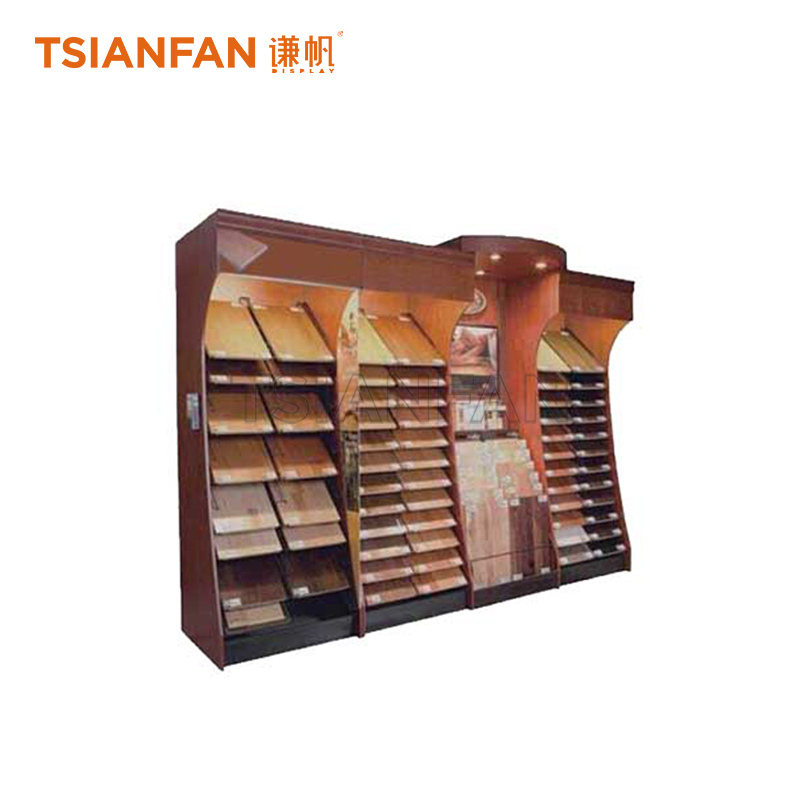 Simple wooden floor display rack WE945