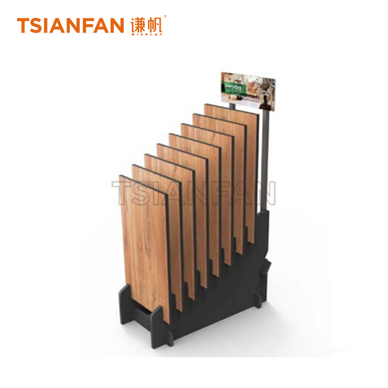 Simple wooden floor display rack WE968