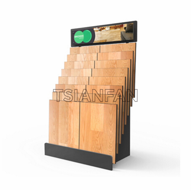 Simple wooden floor display rack WE973
