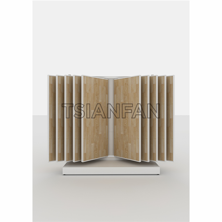 Flip-type wooden floor display rack WF806